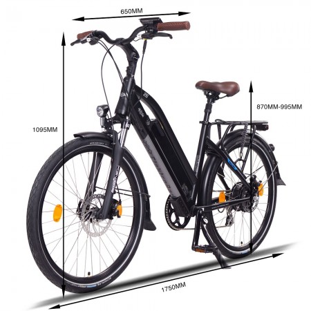 NCM Milano 26 Zoll Trekking E-Bike Schwarz