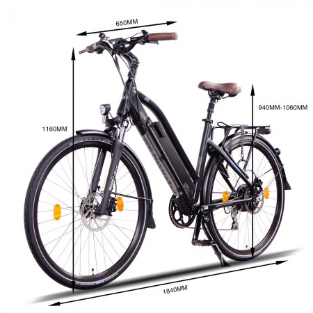 NCM Milano Plus 28 Zoll Trekking E-Bike Schwarz