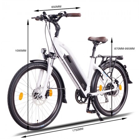 NCM Milano Plus 26 Zoll Trekking E-Bike Weiß