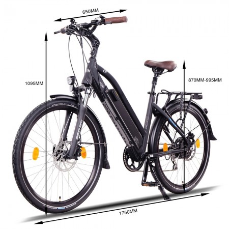 NCM Milano Plus 26 Zoll Trekking E-Bike Schwarz