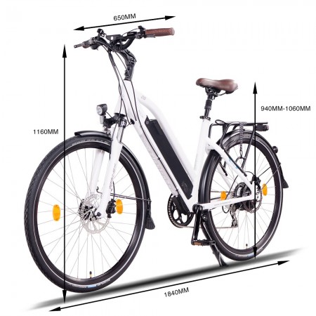 NCM Milano Plus 28 Zoll Trekking E-Bike Weiß