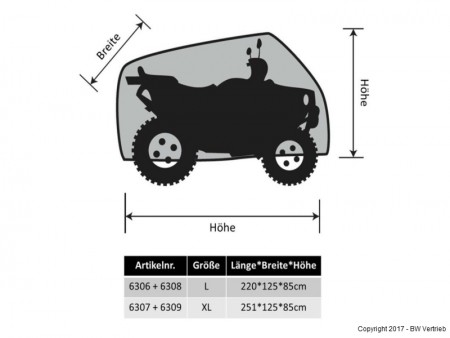 Quad/ATV Abdeckplane XL (wasserdicht)