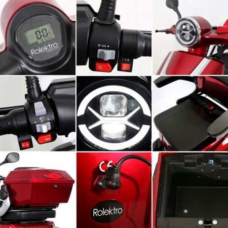Rolektro, E-Quad 15 V.2 Bleigel, Rot, 60V-20Ah, 1000 Watt