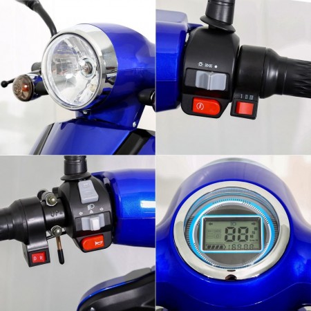 Rolektro, E-Quad 25 V.2 Bleigel, Blau, 60V-20Ah, 1000 Watt